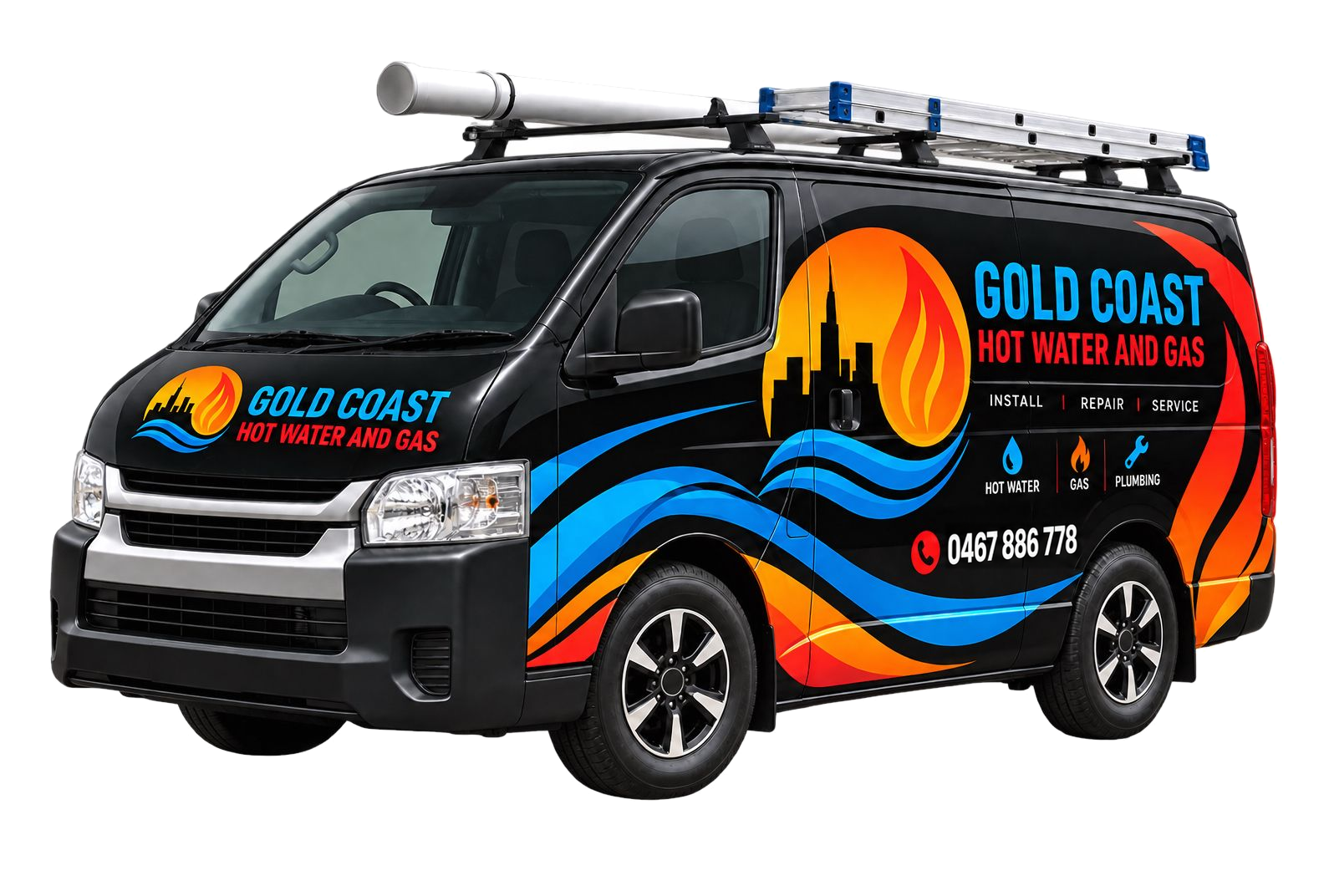 Gold Coast Hot Water and Gas service van