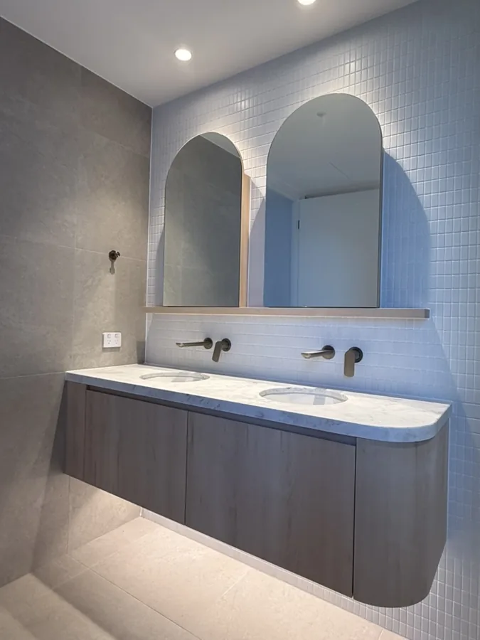 Bathroom vanity, basins and tapware installation
